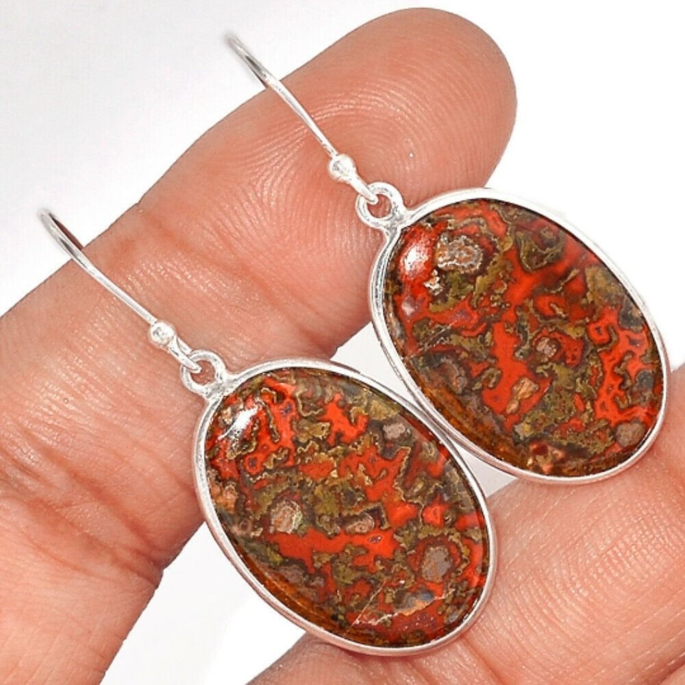 Natural Moroccan Seam Agate Solid Sterling Silver